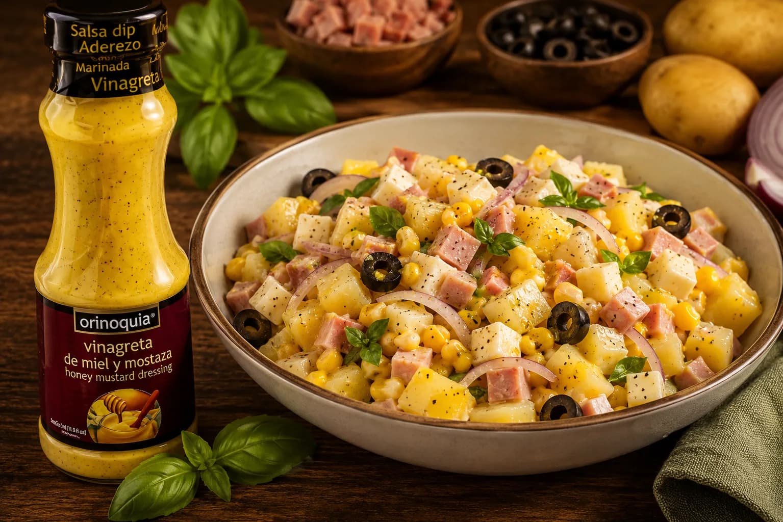Ensalada Dorada con Maíz y Papas